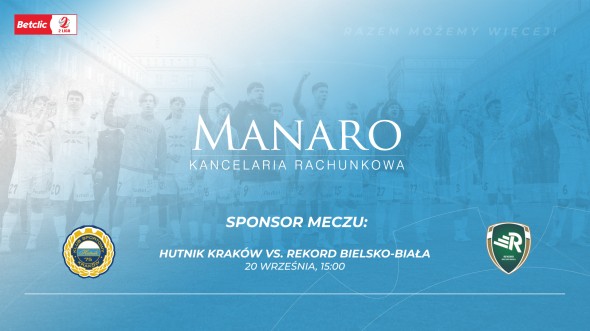 Kancelaria Rachunkowa MANARO sponsorem meczu z Rekordem! Kancelaria Rachunkowa MANARO sponsorem meczu z Rekordem!