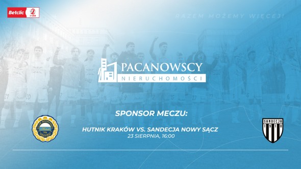 Pacanowscy-Nieruchomości sponsorem meczu z Sandecją! Pacanowscy-Nieruchomości sponsorem meczu z Sandecją!