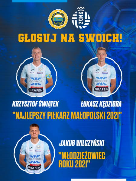 GŁOSUJ NA SWOICH! - wystartował XXVII Plebiscyt na Najlepszego Piłkarza i Trenera Małopolski 2021 roku.