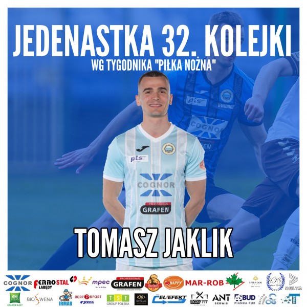 Tomasz Jaklik w jedenastce 32. kolejki tygodnika Piłka Nożna