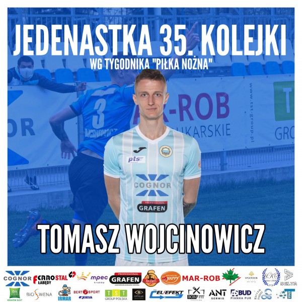 Tomasz Wojcinowicz w jedenastce 35. kolejki tygodnika Piłka Nożna